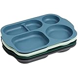 shopwithgreen Unzerbrechliche geteilte Teller – groß, 27.9 cm, 4 Stück,...