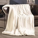 Delindo Lifestyle Webpelzdecke Nottingham Natur weiß, kuschelige Kunstfell...