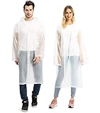 Opret 2 Stück Regenmantel Durchsichtiger Regenponcho für Damen und...