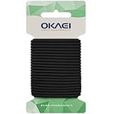 OKAEI Gummikordel 4mm x 5m - Hochwertiges Gummiseil in Schwarz, Flexibles...