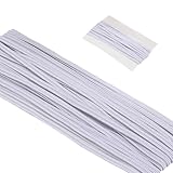 Nogeqi 21 Meter Weiß Gummiband Nähen, 3mm Gummibänder Hosengummi Breit...