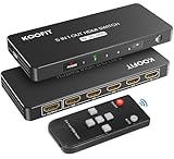 HDMI Switch Automatisch, 4K HDMI Splitter 5 in 1 Out Umschalter mit...