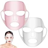 Qianyu 2 Blätter Gesichtsmaskenbezug Wiederverwendbar Silikon Maske...