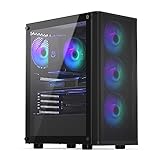 ENDORFY Ventum 200 ARGB, gaming pc gehäuse atx, 4x 120mm ARGB Lüfter...