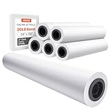 VEVOR Großformatpapier Plotterpapier 45,7 m x 61 cm 6 Rollen...