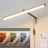 irotine Schwarz Bilderleuchte mit Fernbedienung Plug in,4W Dimmbare...