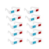 3D Brille 10 Paar Papier Rot und Blau Stereo Brille für Reise und Film...