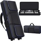 Keyboard-Tasche mit 61 Tasten und Rollen (Innenmaße: 102,9 x 41,9 x 14 cm)...