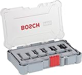 Bosch Professional 6tlg. Nutfräser Set (für Holz, für Oberfräsen mit 6...
