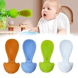 ZEPIQOR Quetschies Löffel, babylöffel silikon 4 Pack Silikon Baby...