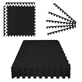 Montafox 2,88 m² Unterlegmatte 1 cm Dicke Poolmatte 8er Set Schwarz 60 x...