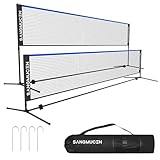 SANGMUCEN 3m Badminton Netz, Volleyballnetz Garten, höhenverstellbare...
