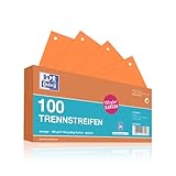 Oxford Trennstreifen, aus Karton, gelocht, 190 g/m², orange, 100 Stück