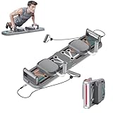 Pilates Reformer Set, Multifunktionales Fitnessgerät mit Bauch-Roller,...