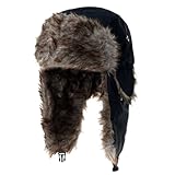 MOAZIFI Herren Ushanka, Russische Mütze mit Ohrenklappen, Winddichte...