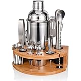 Cocktail Shaker Set,Esmula 750ML 12 Teiliges Edelstahl Barkeeper Kit...