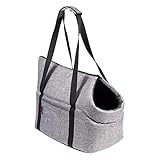 BOUTIQUE ZOO Hundetasche, Welpentasche - Grau, S bis 5 kg - Tragetasche...