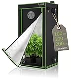 HIGHWERK Growzelt 100 x 100 x 200 cm | Indoor Grow Tent für Pflanzenzucht...
