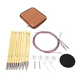 Tyenaza 10pcs Häkelhaken -Set, Bambushäkchen -Haken Abnehmbarer Pullover...