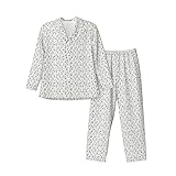 Herren-Pyjama, Nachtwäsche, langärmelig, Knopfleiste, Lounge-Set mit...
