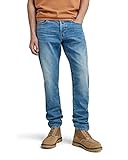 G-STAR RAW Herren 3301 Regular Tapered Jeans, Blau (worn in azure...