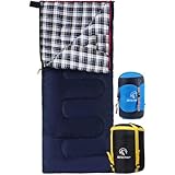 REDCAMP XL Baumwoll Schlafsack warm mit 17L Kompressionssack, Bequeme...