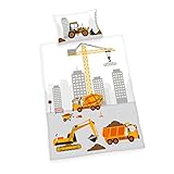 Herding BABY BEST Kleinkinder-Bettwäsche-Set, Jana Baustelle Wendemotiv,...