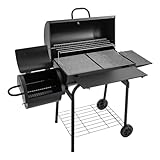 Grill Holzkohlegrills 2 Grillplätze, Ourdoor Freistehend Kohlegrill mit...