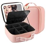 MOMIRA Reise-Make-up-Tasche Kosmetiktasche mit beleuchtetem Spiegel,...