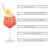 HALM Aperol Spritz Sprüche Glas Strohhalme Holy Aperoli Edition Geschenk -...