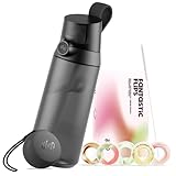 air up Click Trinkflasche Midnight Black 600 ml - Starter-Pack mit 5...