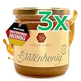 Rohhonig – 3×500g Vorteilspack, Echter Deutscher Honig, naturbelassen &...