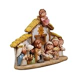 PURFUU Miniatur-Krippen-Spielsets für Weihnachten, Kunstharz-Figuren,...