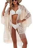 colornival Sexy Kimono Spitzen-Badeanzug Cover-Up für Damen - Leichter...