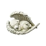 YUZHEDM Katze Hund Engel Gartendeko Figuren 11,5cm x 8cm Haustier Denkmal...