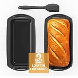 Ankway Rechteckige Brotbackform aus Silikon mit Teigschaber, Set mit 2...