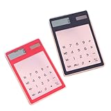 jojofuny 2 Stück Ultra Dünner Solar Taschenrechner mit Touchscreen Leicht...