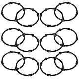 SEWACC 12 Stück Duschvorhanghaken aus Zinklegierung Rostfreie Vorhangringe...