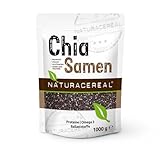 Naturacereal Chia Samen 1kg – Reich an Omega-3, Ballaststoffen & Quelle...