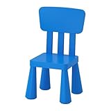 IKEA Kinderstuhl'MAMMUT' Kindermöbel Stuhl in kräftigem BLAU aus...