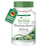 Fairvital | Rhodiola Rosea Kapseln 500mg - 120 Kapseln - Rosenwurz Wurzel...