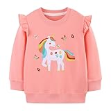 Tokeya Mädchen Sweatshirt Kinder Pullover Baumwolle Warm Langarmshirt...
