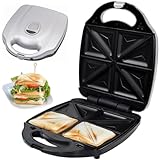 Syntrox Sandwichmaker Maker Kombigerät mit Wechselplatten, 2000 Watt...