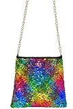Balinco Regenbogen Tasche mit Wendepailletten – Bunte Glitzertasche als...