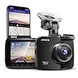 AZDOME Autokamera mit 4K Auflösung, WiFi Dashcam mit GPS und...