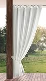 Eurofirany Garden Outdoorvorhäng mit Schlaufenschal- 1 STK. Abnehmbaren...