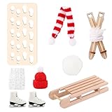 Wichtel Zubehör Schlitten,9 Stück Wichtelzubehör,1:12 Miniatur...