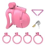 Peniskäfig aus Harz mit 4 Abnehmbaren Cock Rings und 4 Schlüsseln...