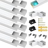 LED Profil Aluminium 12 Pack, LED Profil für Breite bis16mm...