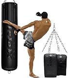 RDX 145CM Boxsack Hängend mit Handschuhen und Stahlkette Drehwirbel, 25KG...